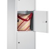 Metal locker with 4 compartments - wide model (Polar)